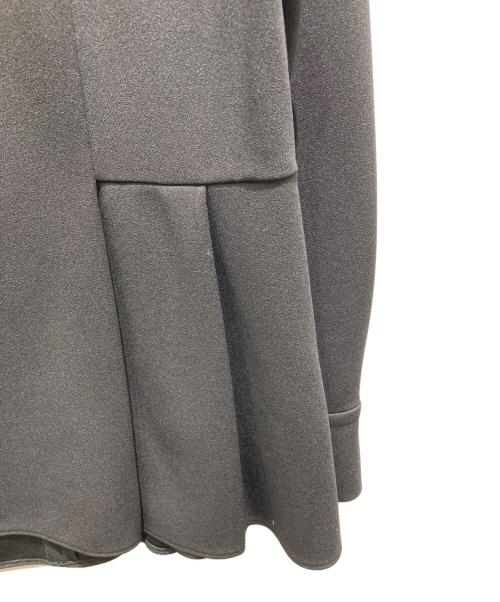 NOLLEY'S（ノーリーズ）NOLLEY'S (ノーリース) ウォッシャブルカットジョーゼットサイドタックブラウス　4-0036-1-01-051 ブラック サイズ:FREEの古着・服飾アイテム