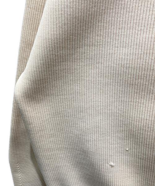 NOLLEY'S（ノーリーズ）NOLLEY'S (ノーリース) 《手洗い可能》ミニパール片畦プルオーバーニット　3-0058-6-02-086 ベージュ サイズ:FREEの古着・服飾アイテム