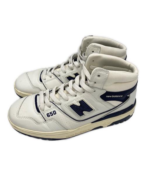 NEW BALANCE（ニューバランス）NEW BALANCE (ニューバランス) Aime Leon Dore (エメ レオン ドレ) ミッドカットスニーカー　BB650RD1 ベージュ サイズ:26.5の古着・服飾アイテム