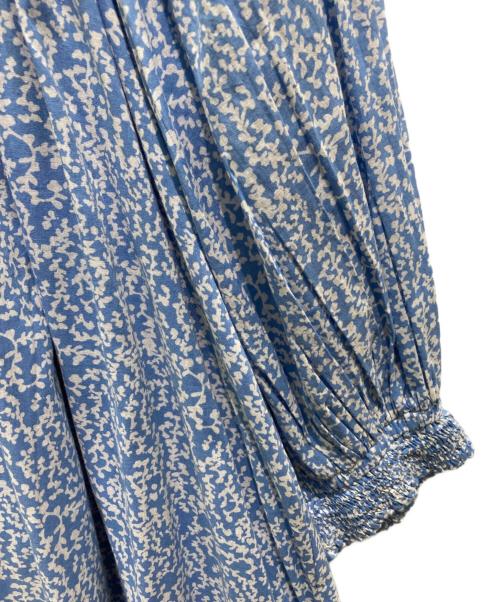 MAYSON GREY（メイソングレイ）MAYSON GREY (メイソングレイ) インドボイルギャザーネックワンピース ブルー×ホワイト サイズ:2の古着・服飾アイテム