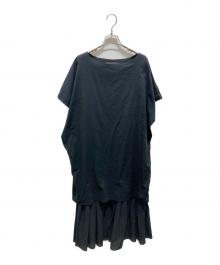 mizuiro-ind（ミズイロインド）の古着「シアー切替ワンピース」｜ネイビー