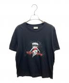 Saint Laurent Parisサンローランパリ）の古着「Betty Boop Embroidered T-Shirt　TQ44 480330 YB2IZ 1092」｜ブラック