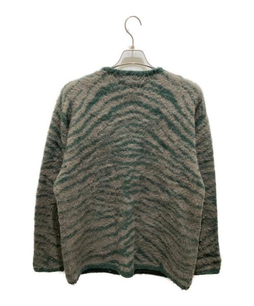 NEIGHBORHOOD（ネイバーフッド）NEIGHBORHOOD (ネイバーフッド) TIGER PATTERN MOHAIR CARDIGAN グリーン サイズ:Mの古着・服飾アイテム