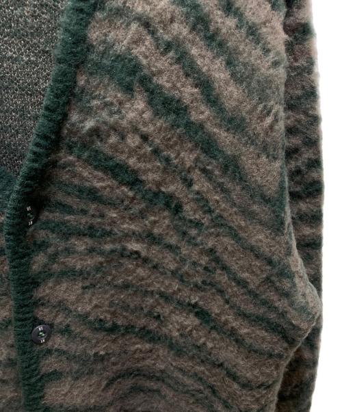 NEIGHBORHOOD（ネイバーフッド）NEIGHBORHOOD (ネイバーフッド) TIGER PATTERN MOHAIR CARDIGAN グリーン サイズ:Mの古着・服飾アイテム