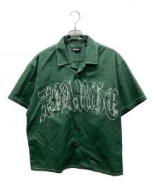 X-LARGE（エクストララージ）の古着「OLD ENGLISH S/S WORK SHIRT　101251014004」｜グリーン