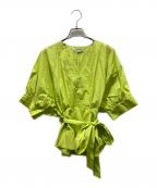 KANAKO SAKAIカナコ サカイ）の古着「ORGANIC COTTON V-NECK TOP　KS2301042　Ron Herman 別注」｜イエロー