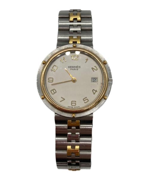 HERMES（エルメス）HERMES (エルメス) リストウォッチ　378816L olympia  ベージュの古着・服飾アイテム