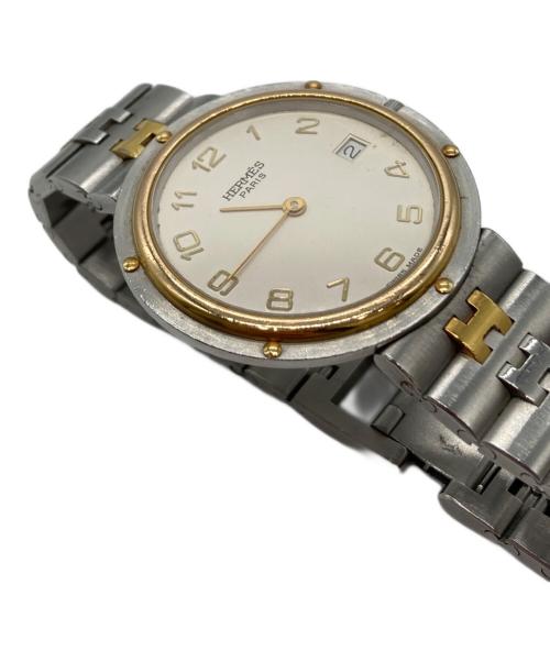 HERMES（エルメス）HERMES (エルメス) リストウォッチ　378816L olympia  ベージュの古着・服飾アイテム