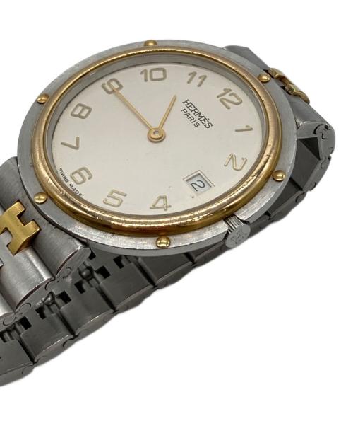 HERMES（エルメス）HERMES (エルメス) リストウォッチ　378816L olympia  ベージュの古着・服飾アイテム