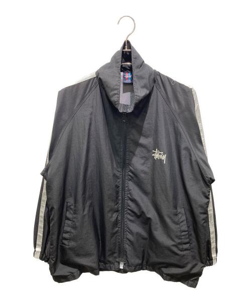stussy（ステューシー）stussy (ステューシー) サイドラインジャケット　 90’S USA製 ブラック サイズ:Mの古着・服飾アイテム