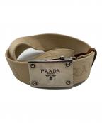 PRADAプラダ）の古着「バックルガチャベルト　2C4365」｜ベージュ