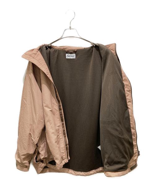SETINN（セットイン）Setinn (セットイン) ナイロンジャケット ブラウン サイズ:XLの古着・服飾アイテム