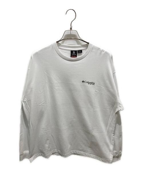 Columbia（コロンビア）Columbia (コロンビア) BEAMS (ビームス) ロングスリーブカットソー ホワイト サイズ:XLの古着・服飾アイテム
