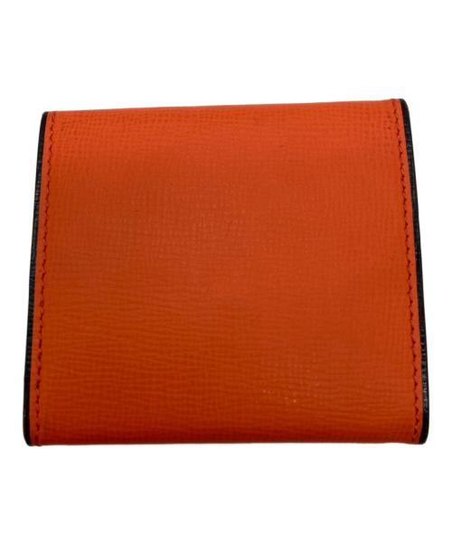 Valextra（ヴァレクストラ）Valextra (ヴァレクストラ) スナップボタン コインケース　l i 0q オレンジの古着・服飾アイテム
