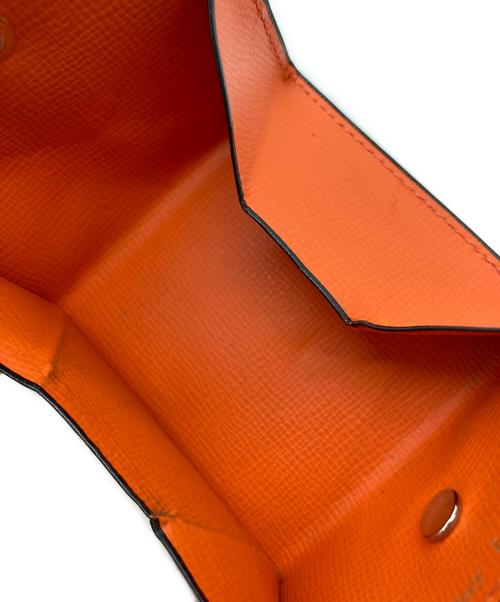 Valextra（ヴァレクストラ）Valextra (ヴァレクストラ) スナップボタン コインケース　l i 0q オレンジの古着・服飾アイテム