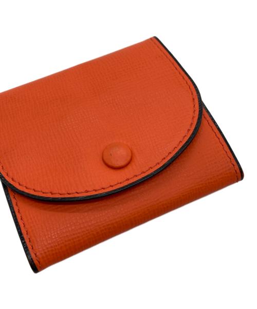 Valextra（ヴァレクストラ）Valextra (ヴァレクストラ) スナップボタン コインケース　l i 0q オレンジの古着・服飾アイテム