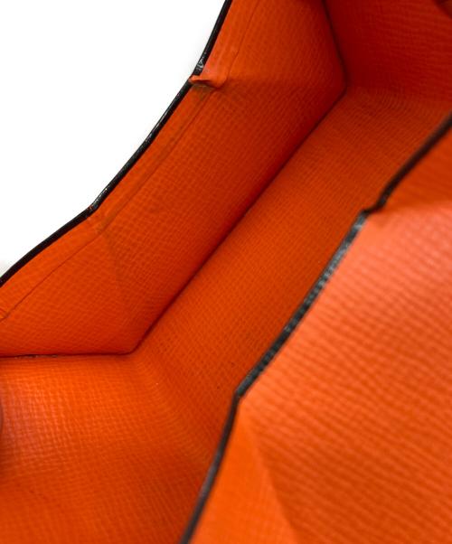 Valextra（ヴァレクストラ）Valextra (ヴァレクストラ) スナップボタン コインケース　l i 0q オレンジの古着・服飾アイテム