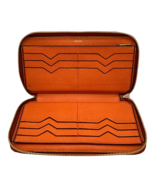 Valextra（ヴァレクストラ）Valextra (ヴァレクストラ) ジップパース 12カード　SGZA0021028LOCWZ99AR オレンジの古着・服飾アイテム