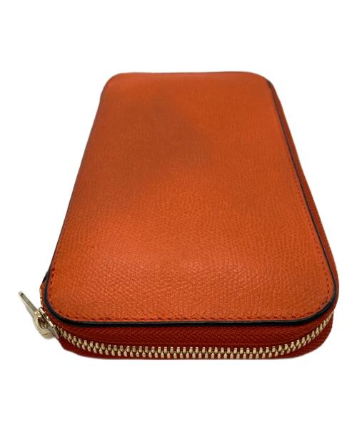 Valextra（ヴァレクストラ）Valextra (ヴァレクストラ) ジップパース 12カード　SGZA0021028LOCWZ99AR オレンジの古着・服飾アイテム