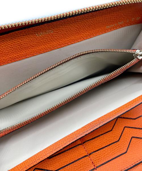 Valextra（ヴァレクストラ）Valextra (ヴァレクストラ) ジップパース 12カード　SGZA0021028LOCWZ99AR オレンジの古着・服飾アイテム