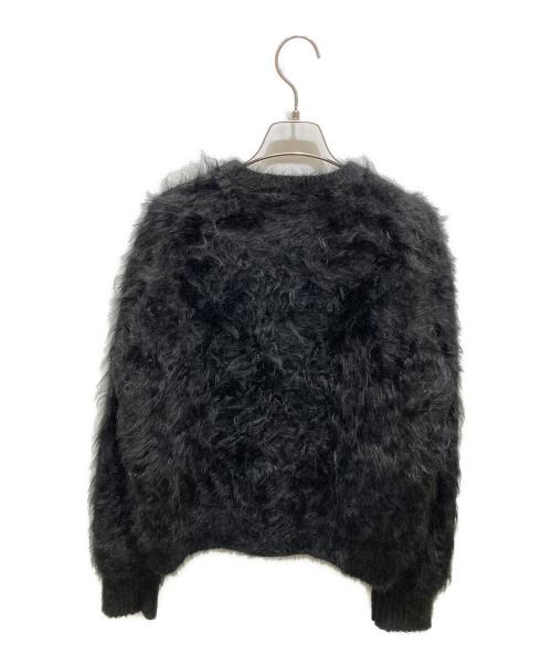 BLAMINK（ブラミンク）BLAMINK (ブラミンク) ファーカシミヤ7Gクルーネックセーター ブラック サイズ:38の古着・服飾アイテム