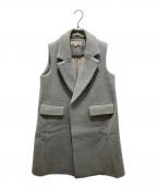 ENFOLDエンフォルド）の古着「ダブルフェイス ロングジレ」｜グレー