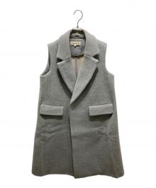 ENFOLD（エンフォルド）の古着「ダブルフェイス ロングジレ」｜グレー