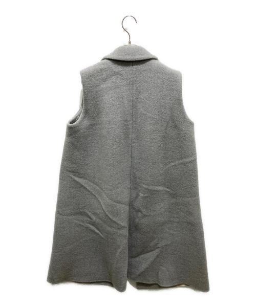 ENFOLD（エンフォルド）ENFOLD (エンフォルド) ダブルフェイス ロングジレ グレー サイズ:38の古着・服飾アイテム