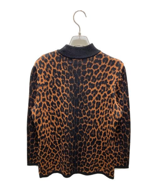 Yves Saint Laurent（イヴサンローラン）Yves Saint Laurent (イヴサンローラン) ヒョウ柄ハイネックセーター ブラウン サイズ:Ｍの古着・服飾アイテム