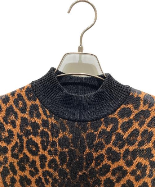 Yves Saint Laurent（イヴサンローラン）Yves Saint Laurent (イヴサンローラン) ヒョウ柄ハイネックセーター ブラウン サイズ:Ｍの古着・服飾アイテム