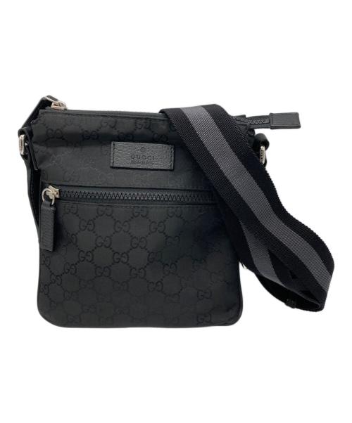 GUCCI（グッチ）GUCCI (グッチ) GGナイロンショルダーバッグ　449183　GG　002404 ブラックの古着・服飾アイテム