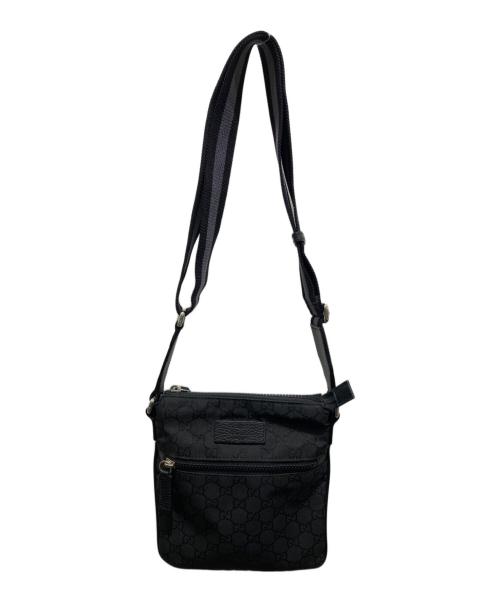 GUCCI（グッチ）GUCCI (グッチ) GGナイロンショルダーバッグ　449183　GG　002404 ブラックの古着・服飾アイテム