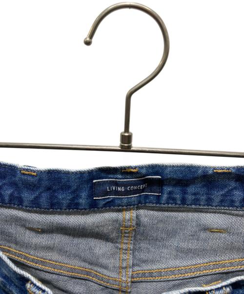 LIVING CONCEPT（リビングコンセプト）LIVING CONCEPT (リビングコンセプト) 5POCKET WIDE DENIM PANTS インディゴの古着・服飾アイテム