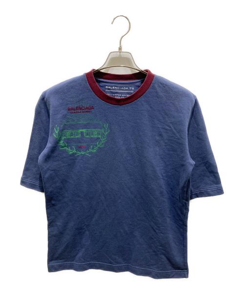 BALENCIAGA（バレンシアガ）BALENCIAGA (バレンシアガ) プリントTシャツ　273969 TV976 ネイビー サイズ:XSの古着・服飾アイテム