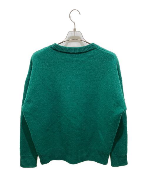 AMI Alexandre Mattiussi（アミアレクサンドルマテュッシ）AMI Alexandre Mattiussi (アミアレクサンドルマテュッシ) ハートロゴクルーネックウールニット グリーン サイズ:Mの古着・服飾アイテム