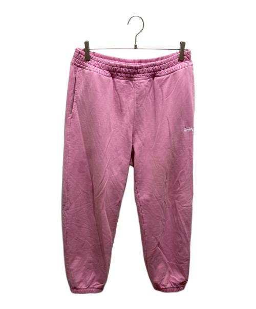 stussy（ステューシー）stussy (ステューシー) OVERDYED STOCK LOGO PANT ピンク サイズ:Mの古着・服飾アイテム