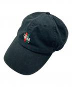 stussyステューシー）の古着「キャップ」｜ブラック