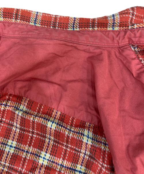 PAPAS（パパス）PAPAS (パパス) チェックシャツ レッド サイズ:Mの古着・服飾アイテム