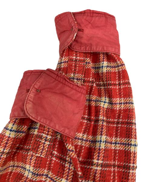 PAPAS（パパス）PAPAS (パパス) チェックシャツ レッド サイズ:Mの古着・服飾アイテム