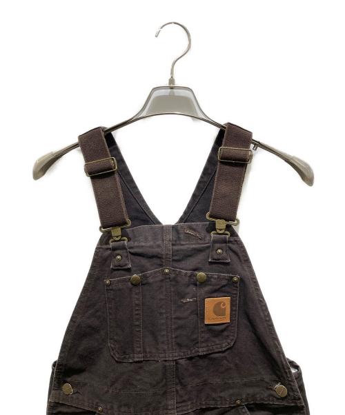 CarHartt（カーハート）CarHartt (カーハート) ダックダブルニーオールインワン　メキシコ製 ブラウン サイズ:32の古着・服飾アイテム