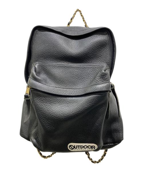 OUTDOOR PRODUCTS（アウトドア プロダクツ）OUTDOOR PRODUCTS (アウトドア プロダクツ) Ron Herman (ロンハーマン) 別注レザーリュック ブラックの古着・服飾アイテム