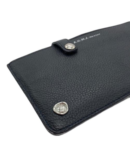 A.D.M.J.（エーディーエムジェイ）A.D.M.J. (エーディーエムジェイ) モーツァルト スリムウォレット　ACS06027 ネイビーの古着・服飾アイテム