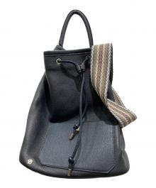 A.D.M.J.（エーディーエムジェイ）の古着「巾着ショルダーバッグ　22SA01015」｜ネイビー