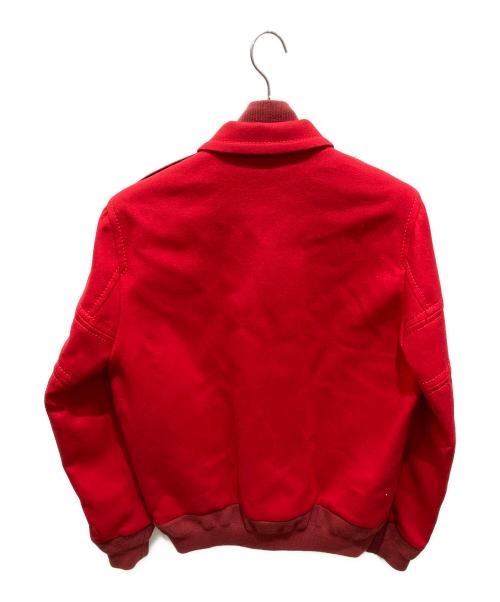 sacai（サカイ）sacai (サカイ) バイカラーボンバージャケット レッド サイズ:2の古着・服飾アイテム