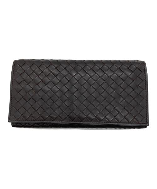 BOTTEGA VENETA（ボッテガベネタ）BOTTEGA VENETA (ボッテガベネタ) イントレチャート 長財布　156819 V4651 2040　EPEV 2010 3778 A ブラウンの古着・服飾アイテム
