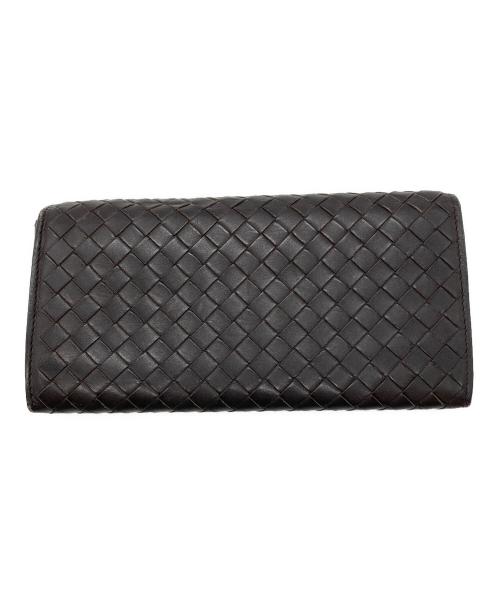 BOTTEGA VENETA（ボッテガベネタ）BOTTEGA VENETA (ボッテガベネタ) イントレチャート 長財布　156819 V4651 2040　EPEV 2010 3778 A ブラウンの古着・服飾アイテム