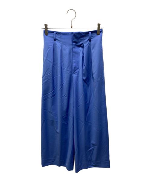 edition（エディション）Edition (エディション) SUPER120’S MERINO SHIRT ウール 2タックハイウエストパンツ　34-04-21-04007 ブルー サイズ:34の古着・服飾アイテム