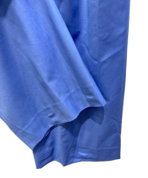edition（エディション）Edition (エディション) SUPER120’S MERINO SHIRT ウール 2タックハイウエストパンツ　34-04-21-04007 ブルー サイズ:34の古着・服飾アイテム