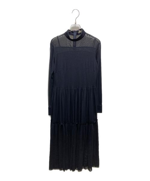 EPOCA（エポカ）EPOCA (エポカ) 長袖シアーワンピース ネイビー サイズ:40の古着・服飾アイテム