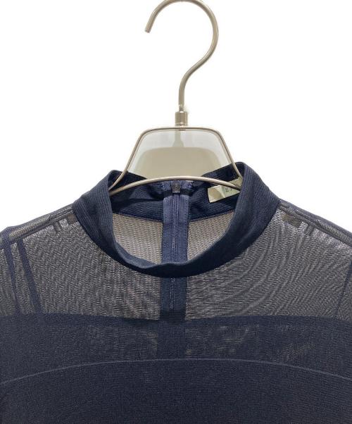 EPOCA（エポカ）EPOCA (エポカ) 長袖シアーワンピース ネイビー サイズ:40の古着・服飾アイテム